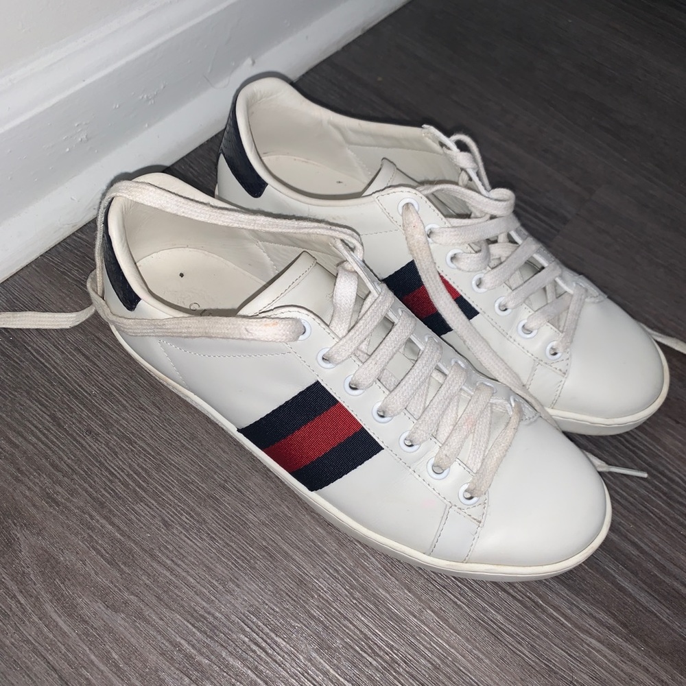 Authentic Gucci women ace leather sneakers